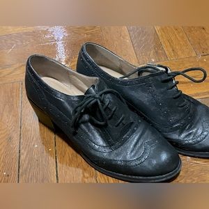 Black Miz Mooz Norma chunky heel Oxford shoes